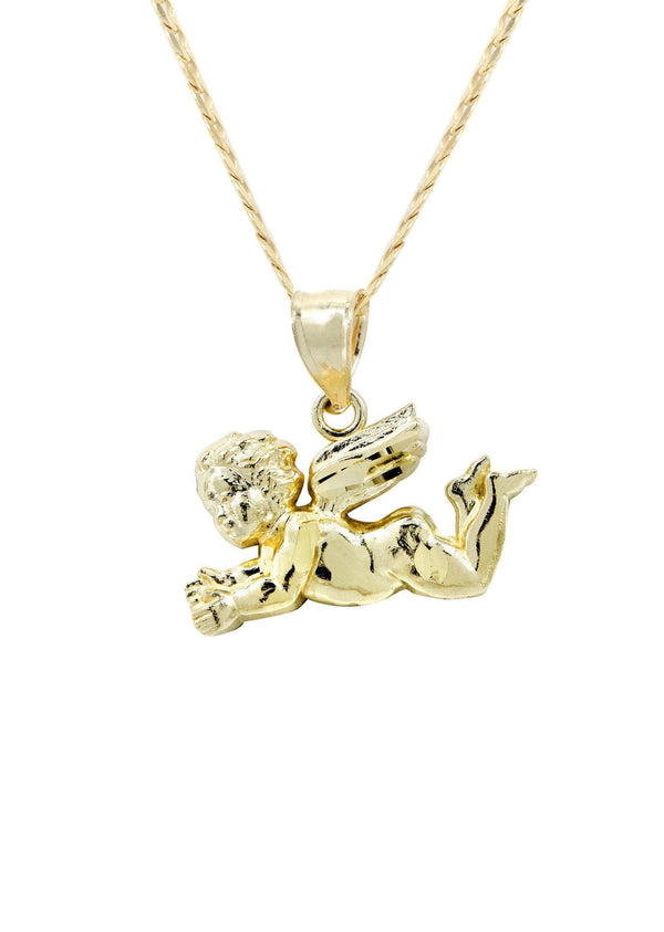 10K Yellow Gold Necklace & Cupid Necklace | Appx. 6.5 Grams