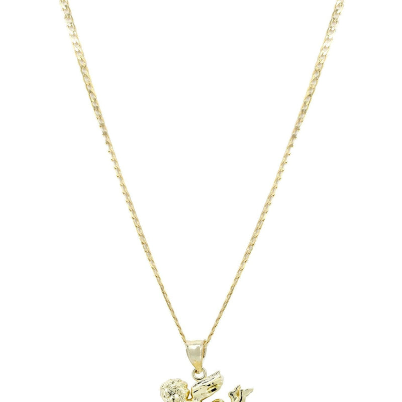 10K Yellow Gold Necklace & Cupid Necklace | Appx. 6.5 Grams