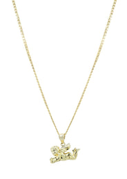 10K Yellow Gold Necklace & Cupid Necklace | Appx. 6.5 Grams