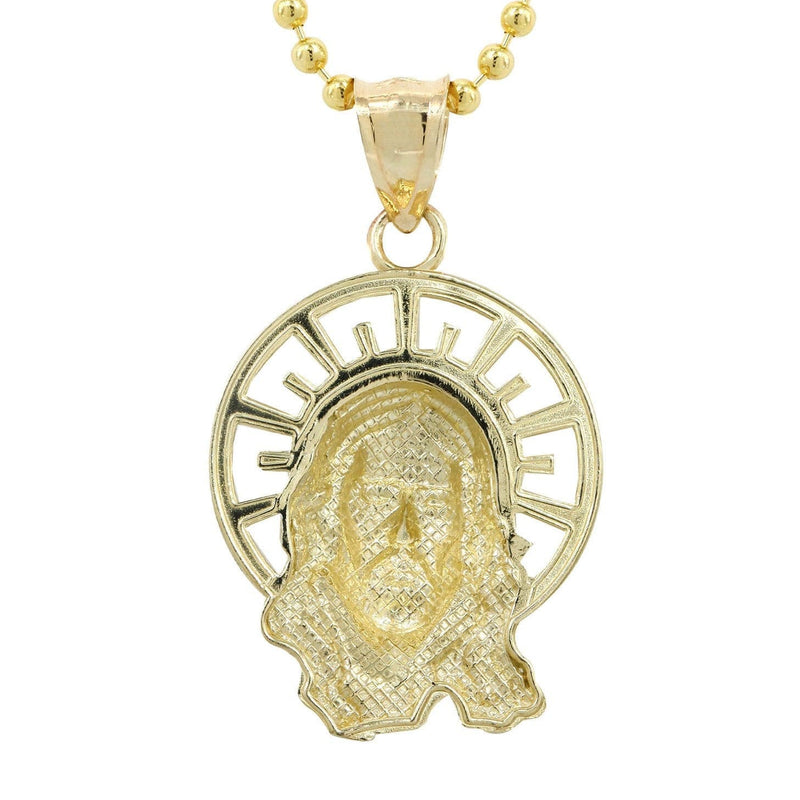 10K Yellow Gold Dog Tag  Jesus Piece Chain | Appx. 8.5 Grams