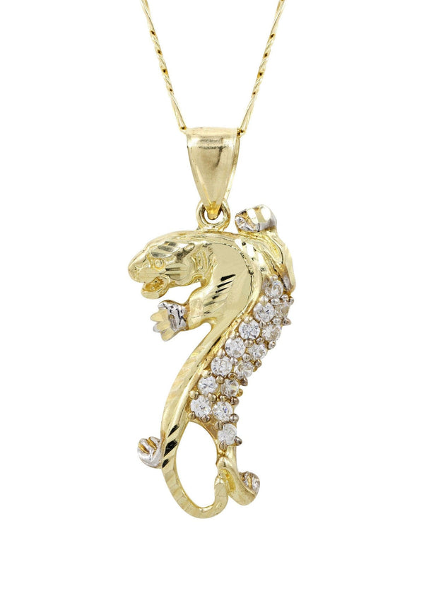10K Yellow Gold Figaro  Tiger Necklace | Appx. 12 Grams