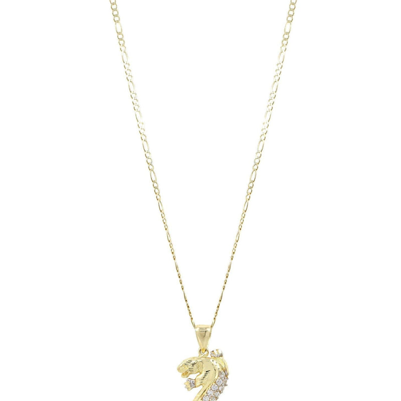 10K Yellow Gold Figaro  Tiger Necklace | Appx. 12 Grams