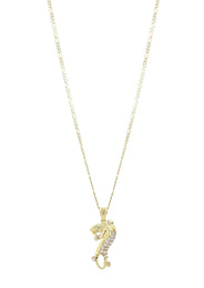 10K Yellow Gold Figaro  Tiger Necklace | Appx. 12 Grams