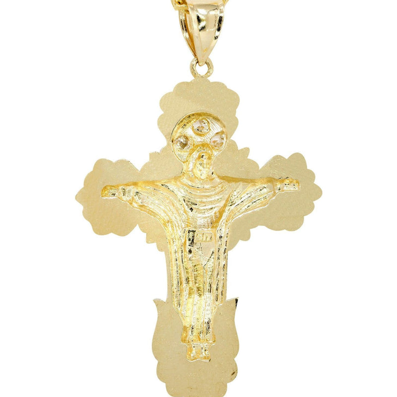10K Yellow Gold Cross /Crucifix Necklace | Appx. 24.6 Grams
