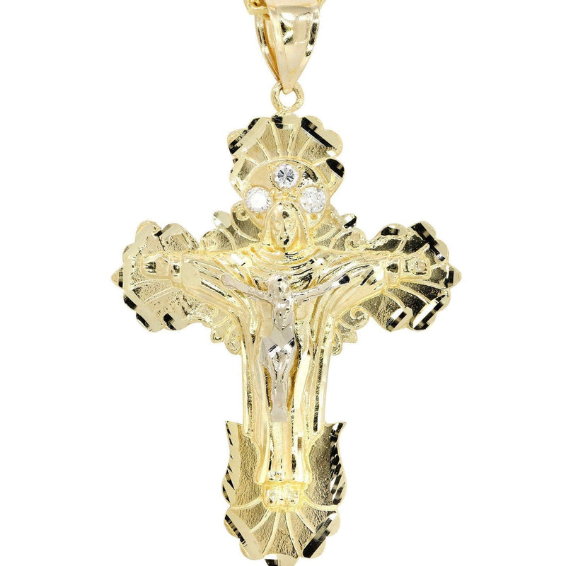 10K Yellow Gold Cross /Crucifix Necklace | Appx. 24.6 Grams