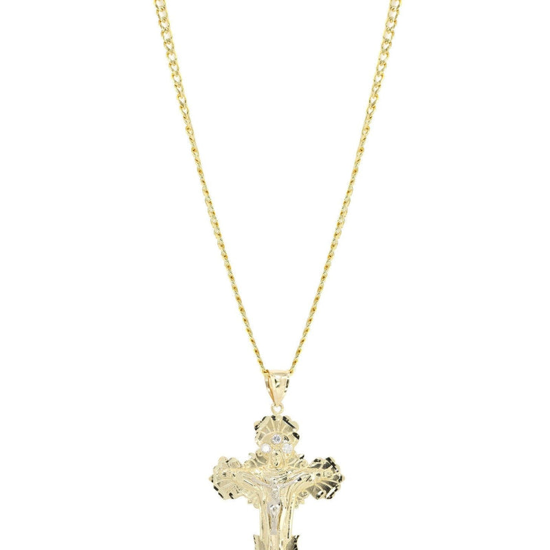 10K Yellow Gold Cross /Crucifix Necklace | Appx. 24.6 Grams