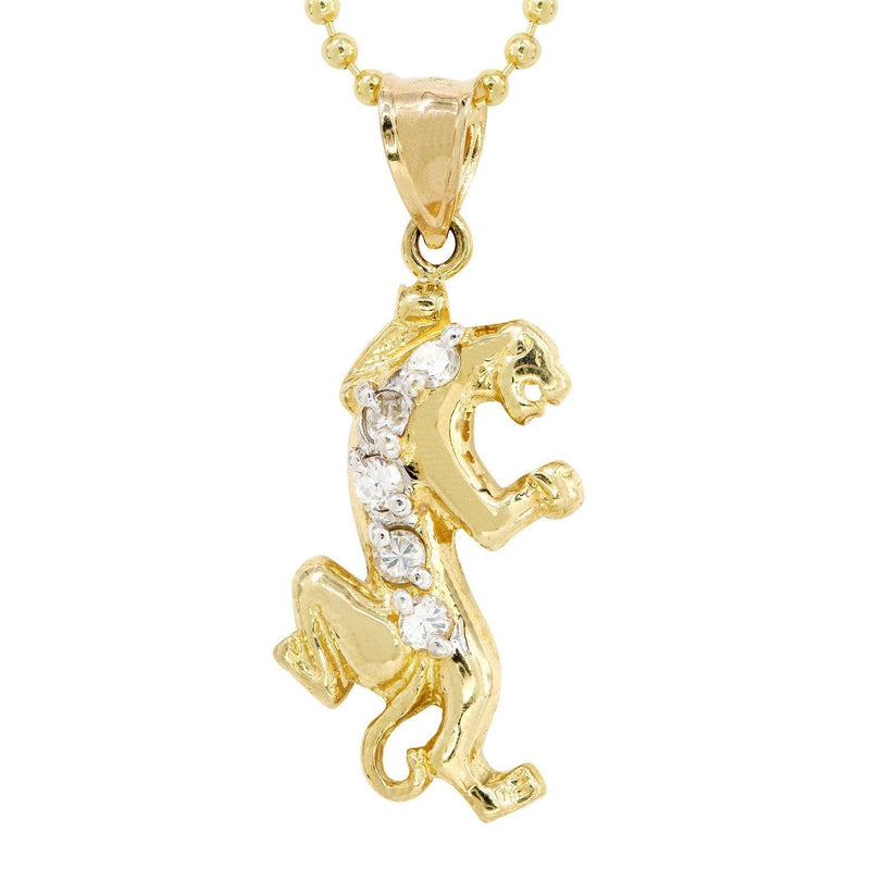 10K Yellow Gold Dog Tag Tiger Necklace | Appx. 9 Grams