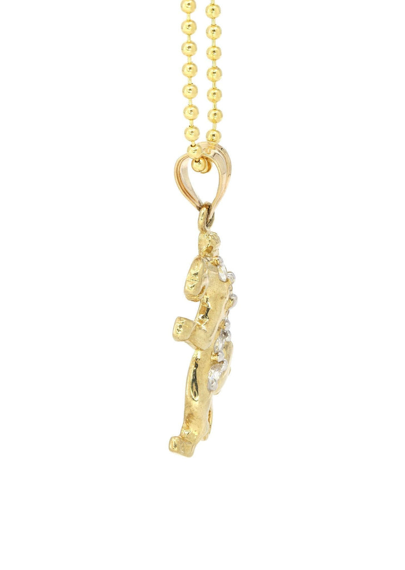 10K Yellow Gold Dog Tag  Tiger Necklace | Appx. 9 Grams