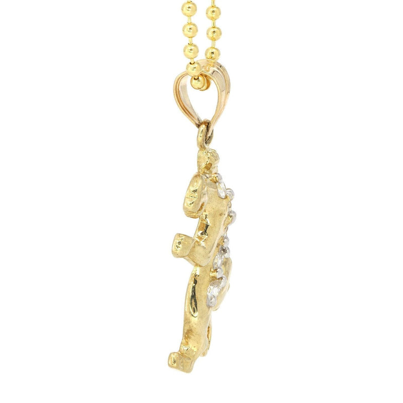 10K Yellow Gold Dog Tag Tiger Necklace | Appx. 9 Grams