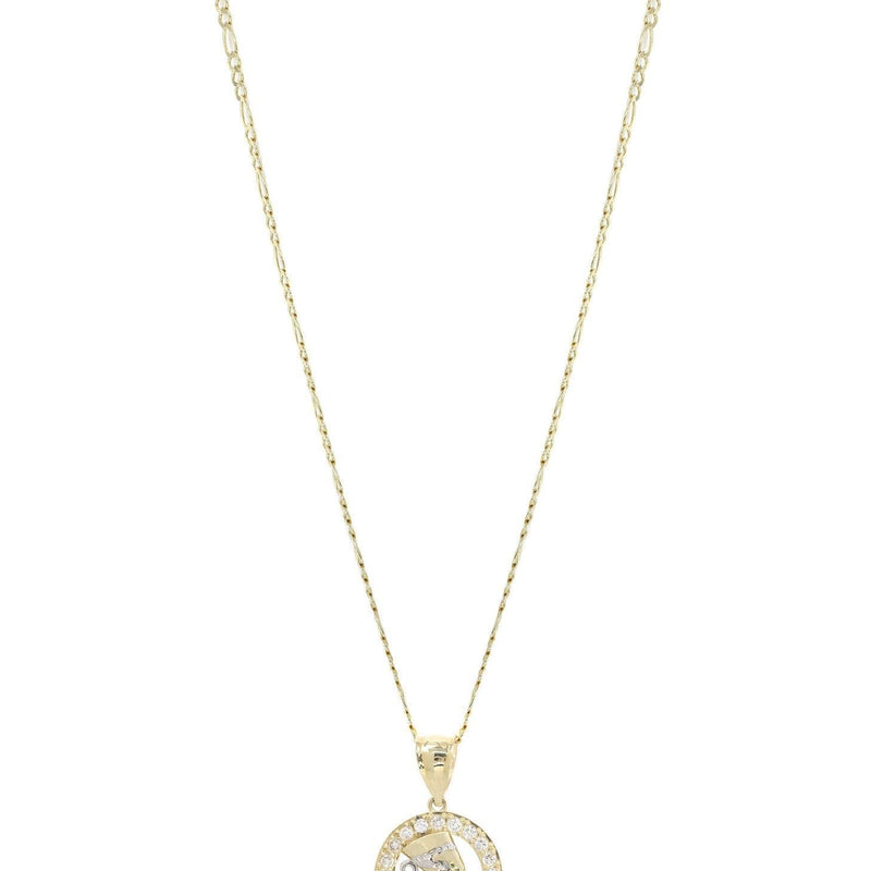 10K Yellow Gold Figaro  Pharaoh Necklace | Appx. 10.2 Grams