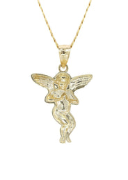 10K Yellow Gold Necklace & Angel Necklace | Appx. 6.3 Grams