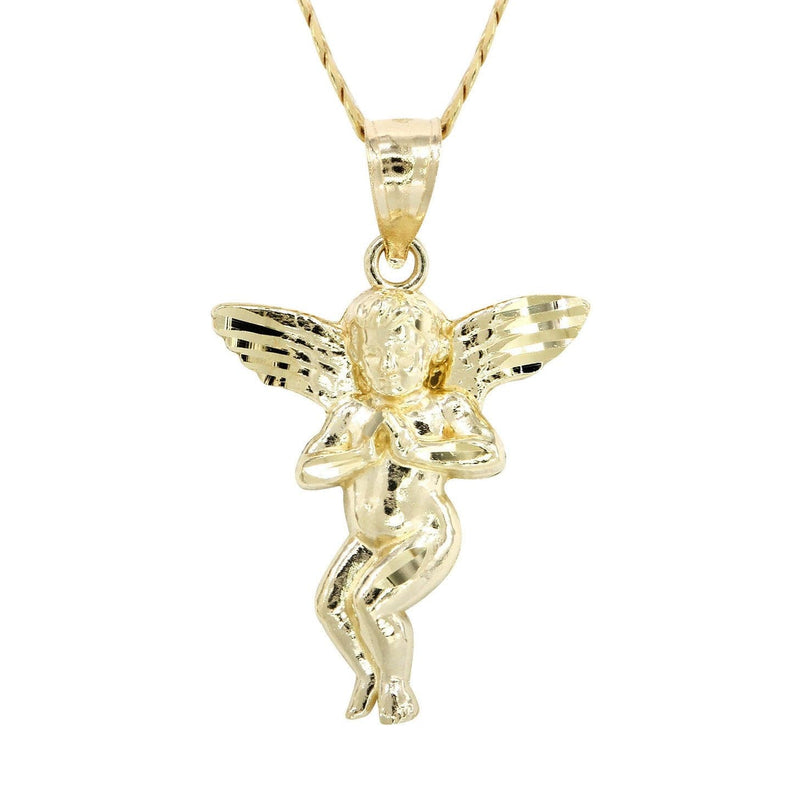 10K Yellow Gold Necklace & Angel Necklace | Appx. 6.3 Grams