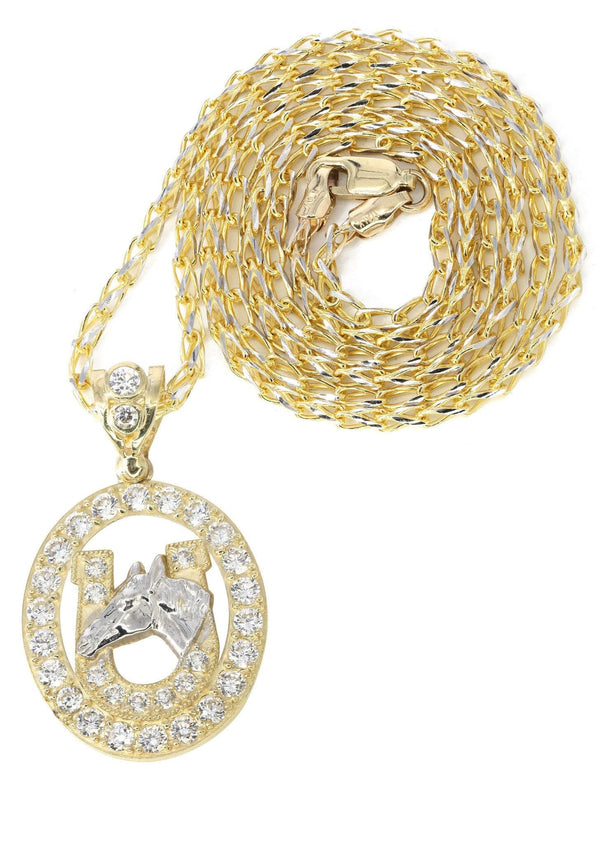 10K Yellow Gold Fancy Link  Horse Shoe | Appx. 12.6 Grams