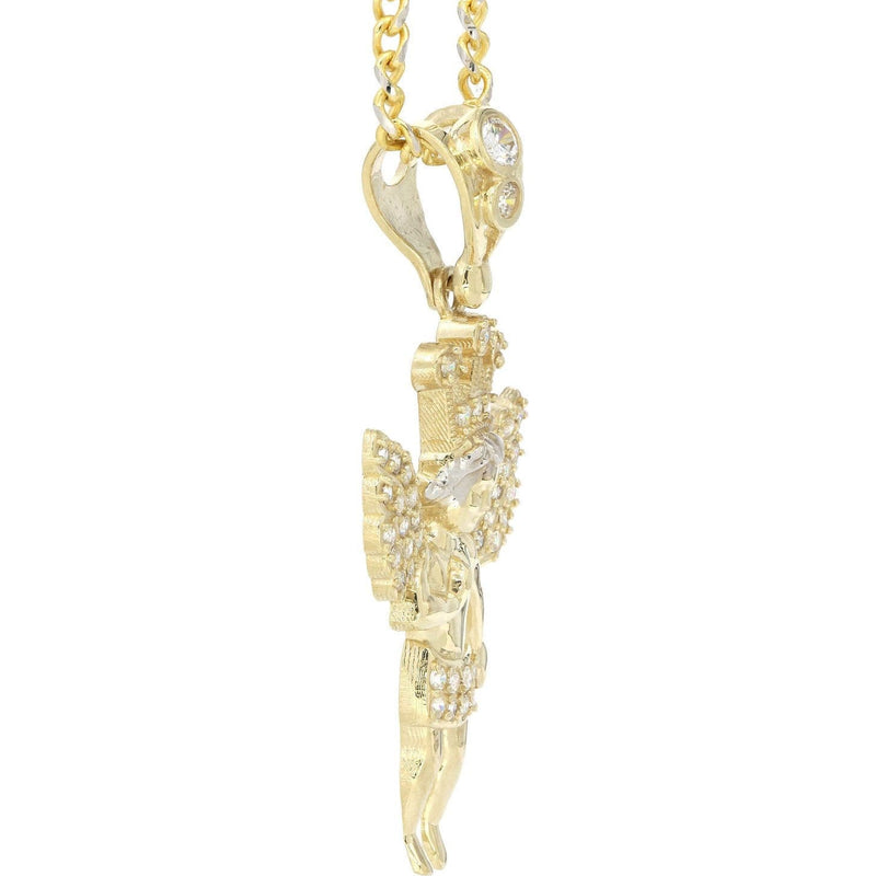 10K Yellow Gold Fancy Link  Angel Necklace| Appx. 10 Grams
