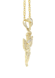 10K Yellow Gold Fancy Link  Angel Necklace| Appx. 10 Grams
