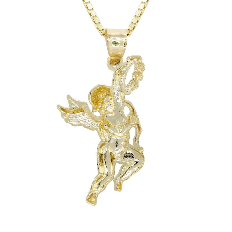 10K Yellow Gold Box  Angel Necklace | Appx. 6.3 Grams