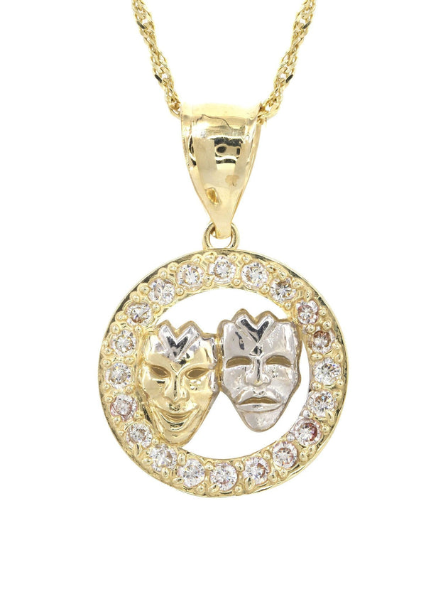 10K Yellow Gold Fancy Link  Theater Necklace | Appx. 5.8 Grams