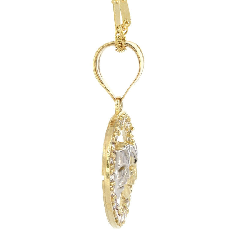 10K Yellow Gold Fancy Link  Theater Necklace | Appx. 5.8 Grams
