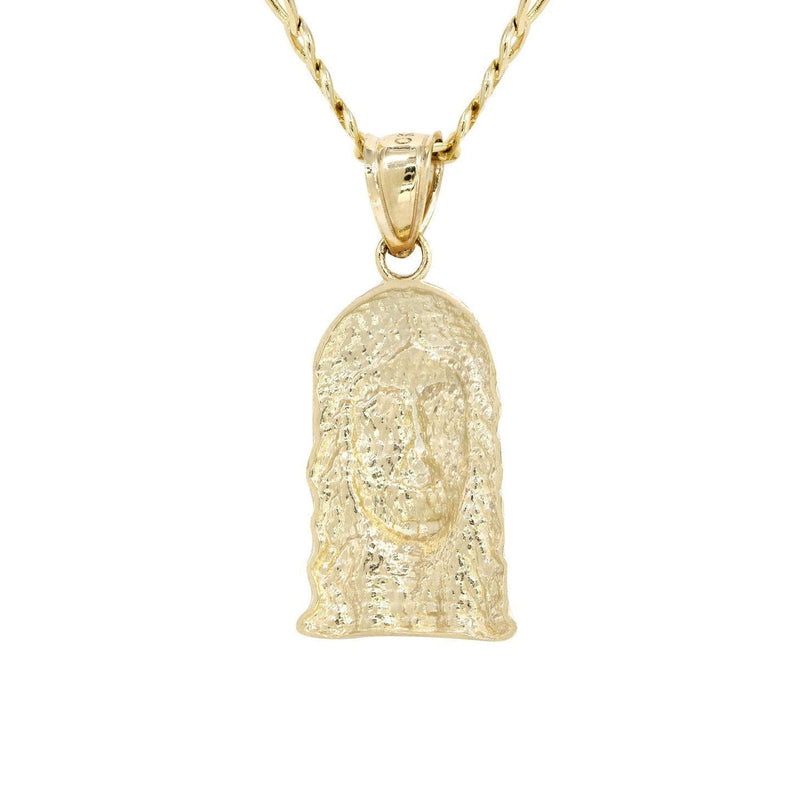 10K Yellow Gold Figaro  Jesus Piece Chain | Appx. 6.2 Grams