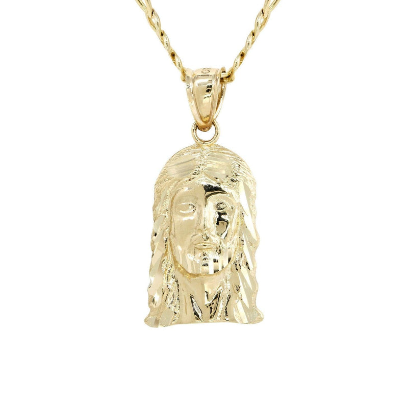 10K Yellow Gold Figaro  Jesus Piece Chain | Appx. 6.2 Grams