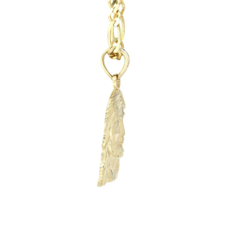 10K Yellow Gold Figaro  Jesus Piece Chain | Appx. 6.2 Grams