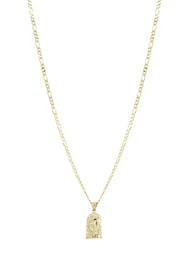 10K Yellow Gold Figaro  Jesus Piece Chain | Appx. 6.2 Grams