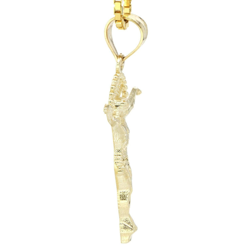 10K Yellow Gold Box  Gold Crusifix Necklace | Appx. 5.3 Grams