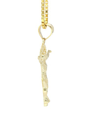 10K Yellow Gold Box  Gold Crusifix Necklace | Appx. 5.3 Grams