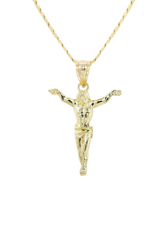 10K Gold Crucifix Necklace | Appx. 5.7 Grams
