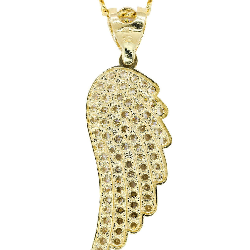 10K Yellow Gold Angel Wing Necklace | Appx. 18.4 Grams