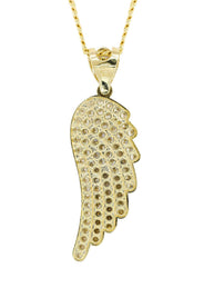 10K Yellow Gold Angel Wing Necklace | Appx. 18.4 Grams