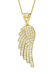 10K Yellow Gold Angel Wing Necklace | Appx. 18.4 Grams
