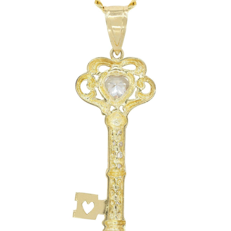 10K Yellow Gold Key Necklace | Appx. 25.7 Grams