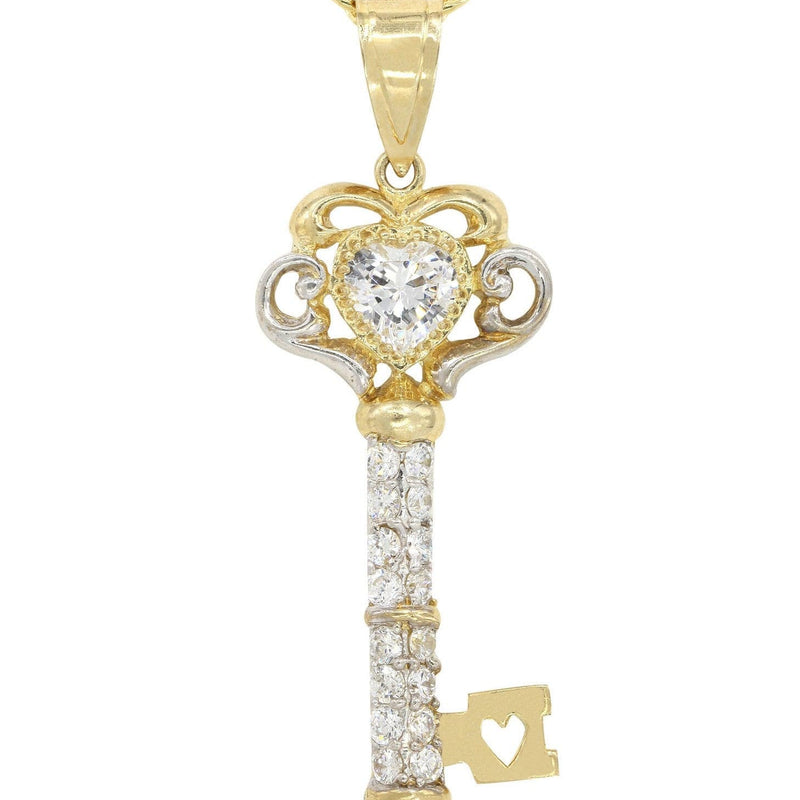 10K Yellow Gold Key Necklace | Appx. 25.7 Grams