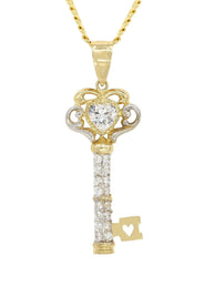 10K Yellow Gold Key Necklace | Appx. 25.7 Grams