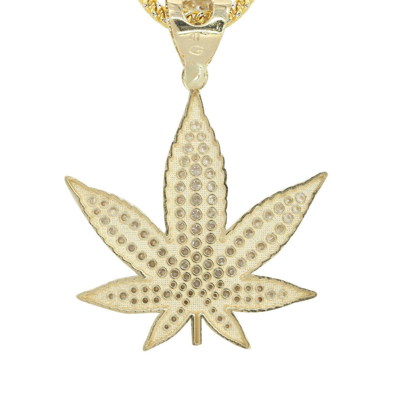 10K Yellow Gold Weed Necklace | Appx. 14.6 Grams