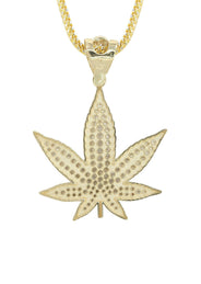 10K Yellow Gold Weed Necklace | Appx. 14.6 Grams
