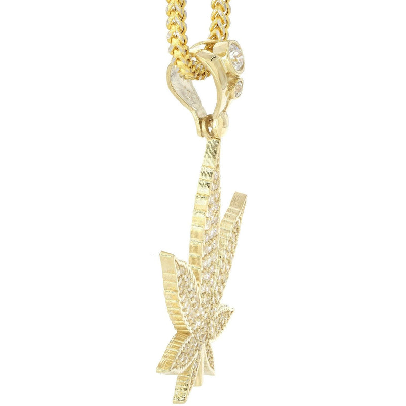 10K Yellow Gold Weed Necklace | Appx. 14.6 Grams