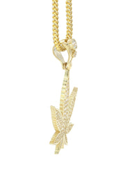 10K Yellow Gold Weed Necklace | Appx. 14.6 Grams