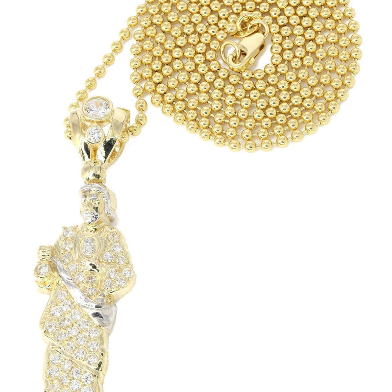 10K Yellow Gold Dog Tag  Jesus Piece  | Appx. 10.8 Grams