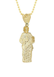 10K Yellow Gold Dog Tag  Jesus Piece  | Appx. 10.8 Grams