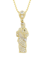 10K Yellow Gold Dog Tag  Jesus Piece  | Appx. 10.8 Grams