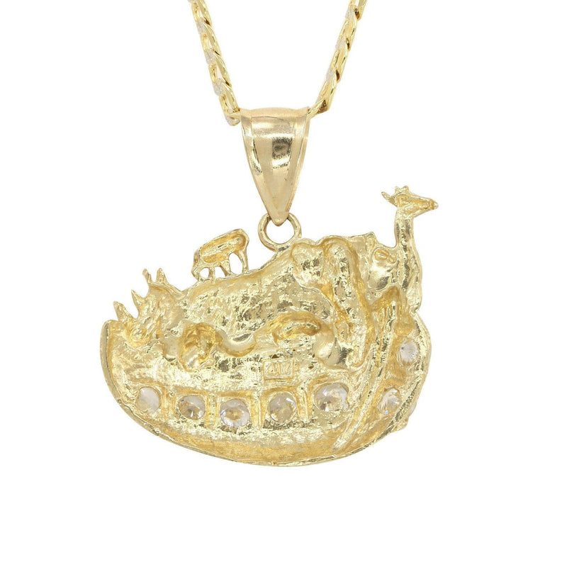 10K Yellow Gold Pave   Rain Deer Necklace | Appx. 10.9 Grams