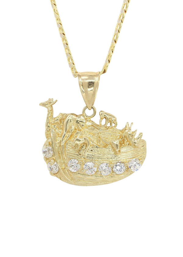 10K Yellow Gold Pave   Rain Deer Necklace | Appx. 10.9 Grams