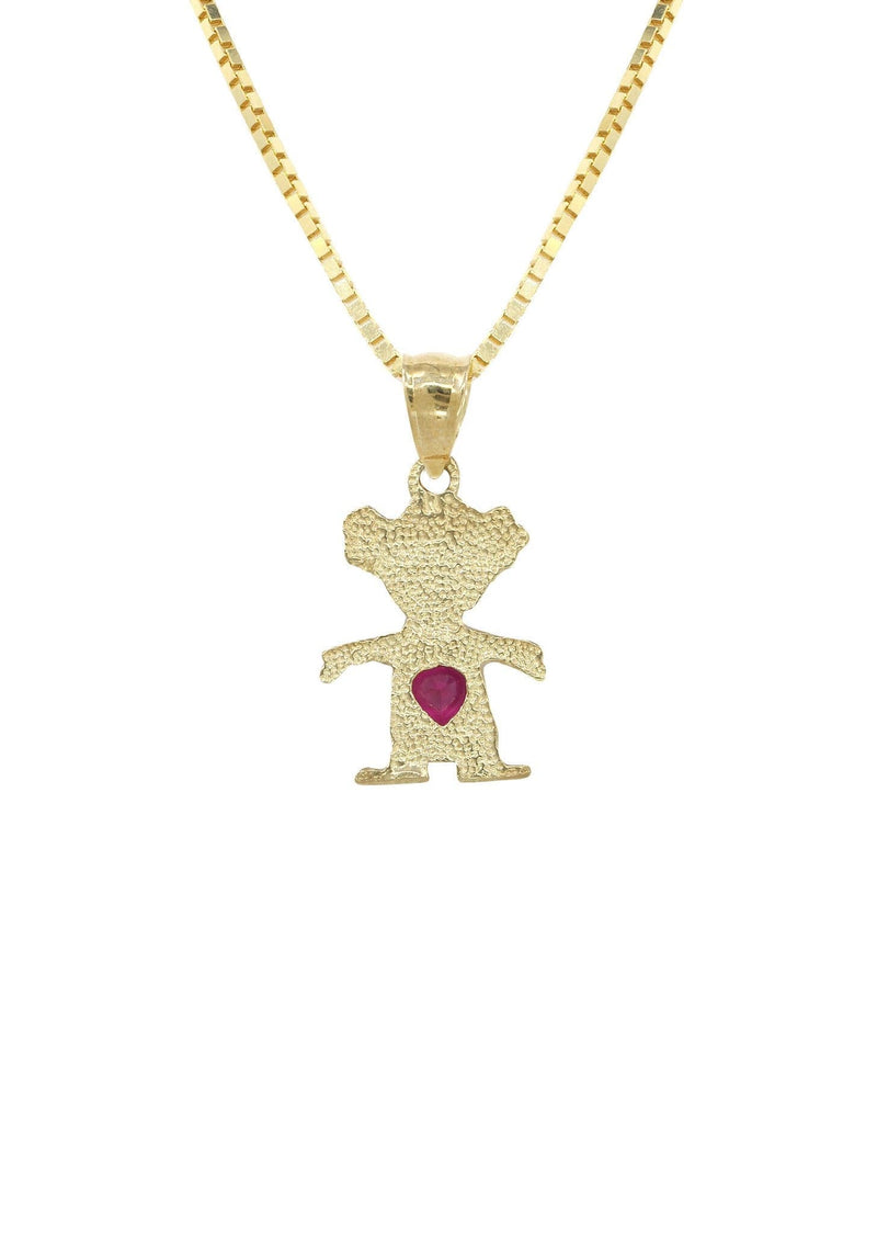 10K Yellow Gold Box  Children Necklace | Appx. 5.2 Grams