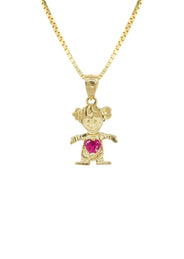10K Yellow Gold Box  Children Necklace | Appx. 5.2 Grams