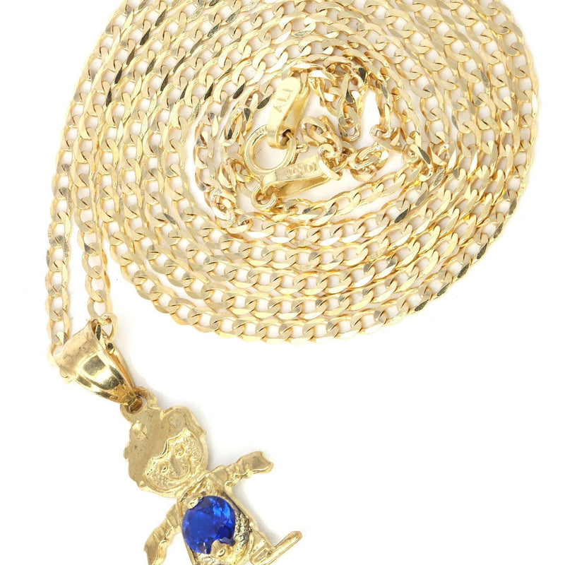 10K Yellow Gold Necklace & Cz Children Necklace | Appx. 5.8 Grams