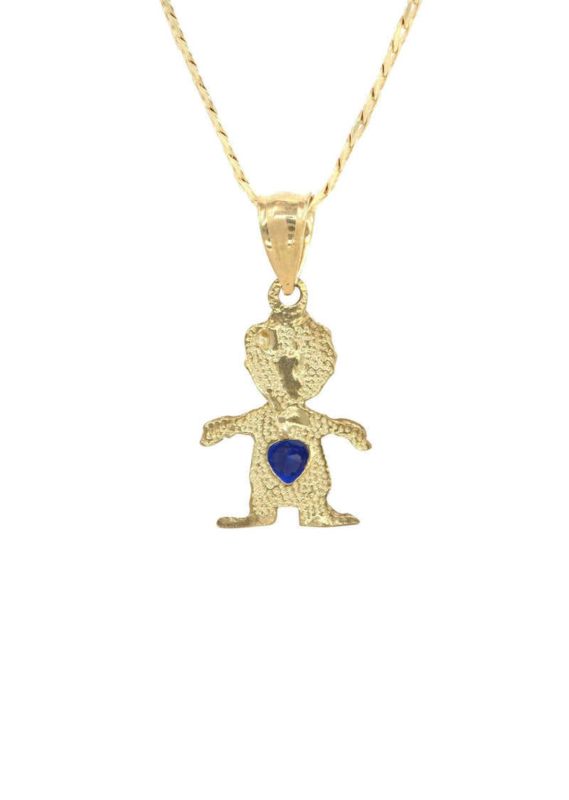 10K Yellow Gold Necklace & Cz Children Necklace | Appx. 5.8 Grams