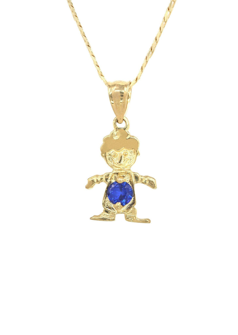 10K Yellow Gold Necklace & Cz Children Necklace | Appx. 5.8 Grams