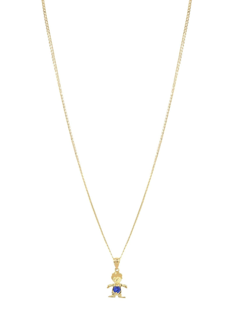 10K Yellow Gold Necklace & Cz Children Necklace | Appx. 5.8 Grams